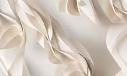 an abstract wall made out of wavy white fabric
