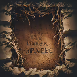 an image of a frame covered in branches