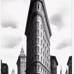 an old building sitting on the corner of a street
