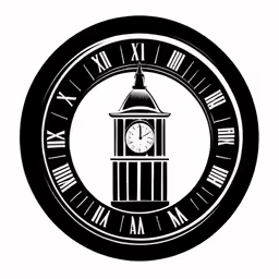 a clock that is on top of some kind of label