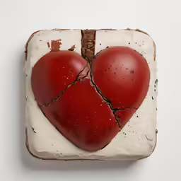 a heart shape sandwich with two pieces of toasted bread