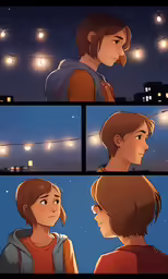 an image of a boy and girl looking at each other