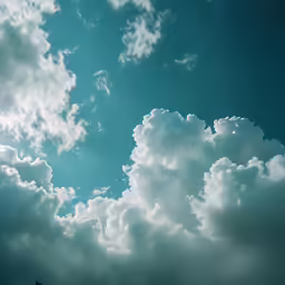 a few clouds that are flying in the sky
