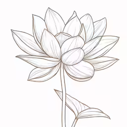 a flower drawn in pencil on a white paper