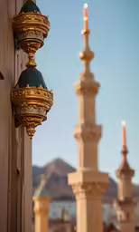 a wall that has a light on it and a decorative lamp on the side