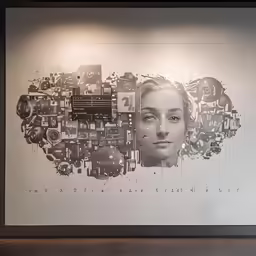 a photo of a girl behind a wall
