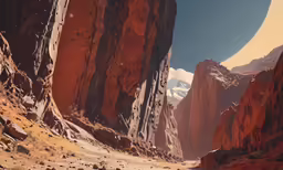 the canyon of a desert is beautiful