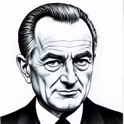 a drawing of a man with black hair