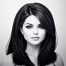 this image is a very dark haired woman