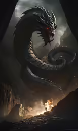 an artistic picture of a dragon from the film a dangerous affair