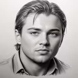 a man is shown in black and white