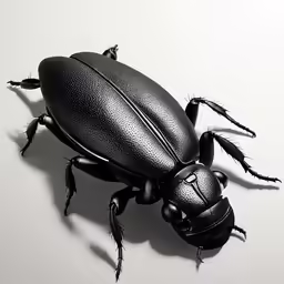 the black beetle has long legs and wings