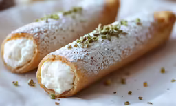 some tasty looking food with some powdered sugar on it