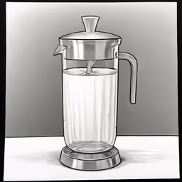 a coffee maker is shown in this drawing