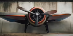 a close up image of an airplane propeller