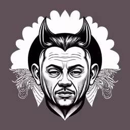 a male avatar with horns and wings on his head