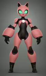 a stylized image of a female cat figure