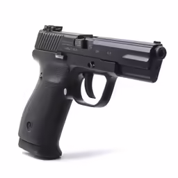 a gun with the trigger on it, as seen from above