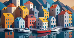 the colorful houses are next to each other