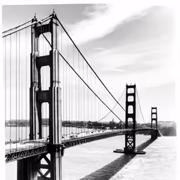 an old photo of the golden gate bridge