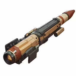 an old rocket like object, made from cardboard