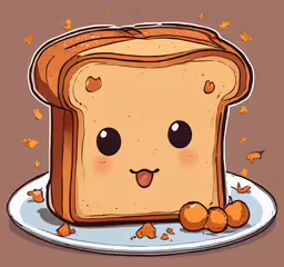 a toasted bread is sitting on top of a plate,bread with nuts on a plate with the caption