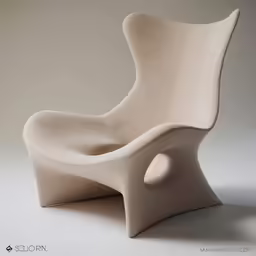 a white chair that is very simple