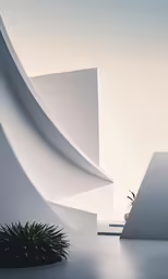 a photograph of an abstract architectural structure