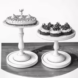 an image of cake stand with cupcakes on it
