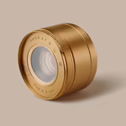 the top half of the lens is gold