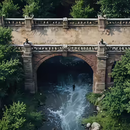 this is an overhead view of an ancient water way