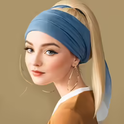 a girl with long hair wearing a ponytail