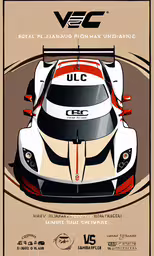 a car with the numbers of two sports cars on it,a car with the words racing time on it