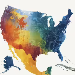 an artistic map of the united states