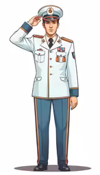 an officer is salutes his rank