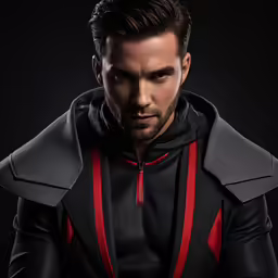 man in a suit with a black jacket
