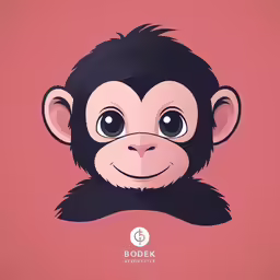 a monkey that is wearing a pink shirt