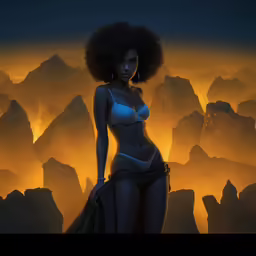the image is made up of a 3d animated woman