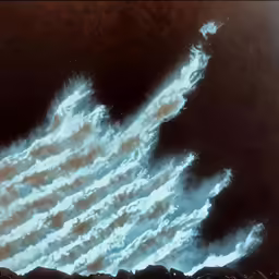 two planes fly low towards each other over smoke