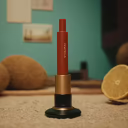 the lip polish is an intense orange