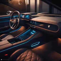 interior dashboard of an electric vehicles