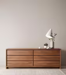 modern, contemporary furniture set up in a minimal room