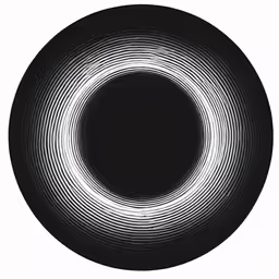 a round shape with white lines in the middle