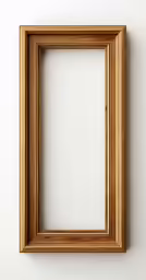 a square wood frame hanging on a wall