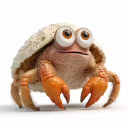 a spider with large eyes wearing a hat