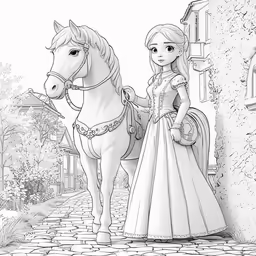 a coloring page of princess aurora and prince edward