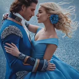 the characters are posing together on stage for a scene