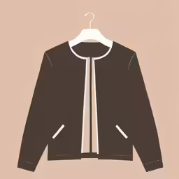 a shirt and tie hanger on a tan background