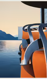 a large body of water with many curves and mountains behind it