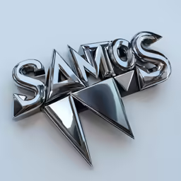 an aluminum metal magnet with a star and some letters